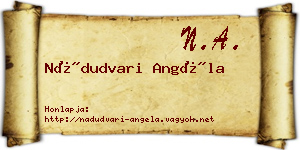 Nádudvari Angéla névjegykártya